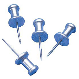 Bainbridge Box of 100 Aluminium Pushpins
