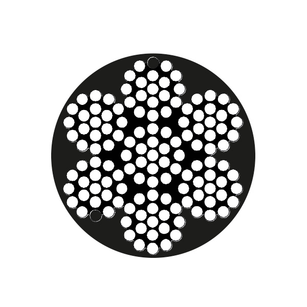 Wire 7 x 19 coated hvid Ø4 x 8mm - 25m